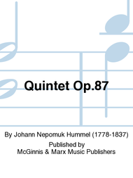 Quintet Op. 87 Sheet Music by Johann Nepomuk Hummel