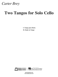 Two Tangos for Solo Cello Sheet Music by Carter Brey