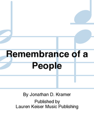 Remembrance of a People Sheet Music by Jonathan D. Kramer