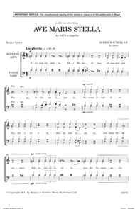 Ave Maris Stella Sheet Music by James Macmillan