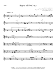 Beyond The Sea - String Quartet Sheet Music by Bobby Darin