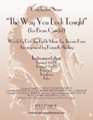 The Way You Look Tonight (for Brass Quintet) Sheet Music by Jerome Kern