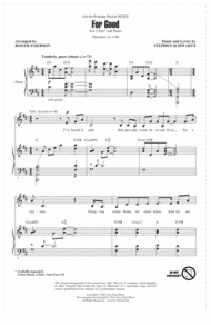 For Good (from Wicked) (arr. Roger Emerson) Sheet Music by Stephen Schwartz