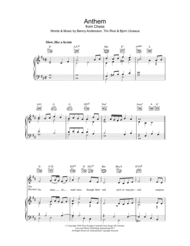 Anthem (from Chess) Sheet Music by Tim Rice