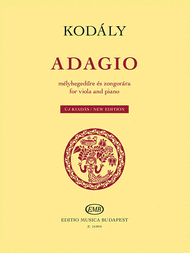 Adagio for viola and piano Sheet Music by Zoltan Kodaly