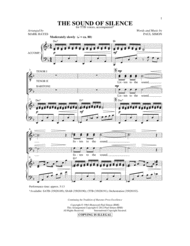 The Sound Of Silence (arr. Mark Hayes) Sheet Music by Simon And Garfunkel