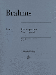 Piano Quartet A Major Op. 26 Sheet Music by Johannes Brahms