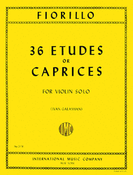 36 Etudes or Caprices Sheet Music by Federigo Fiorillo