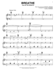Breathe (from In The Heights: The Musical) Sheet Music by In The Heights (Musical)