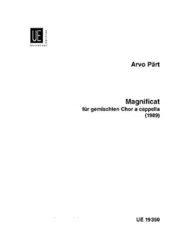 Magnificat Sheet Music by Arvo Part