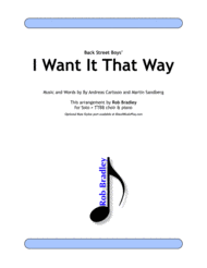 I Want It That Way TTBB Sheet Music by The Backstreet Boys