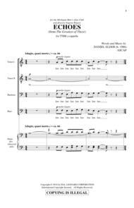 Echoes Sheet Music by Daniel Elder