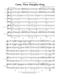 Come Thou Almighty King for Brass Quintet Sheet Music by public domain