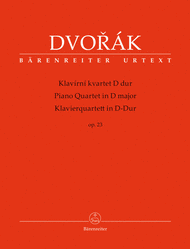Piano Quartet in D major op. 23 Sheet Music by Antonin Dvorak