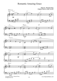 Romantic Amazing Grace in F (Love Version) Sheet Music by John Newton