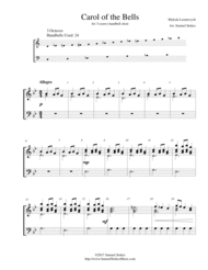 Carol of the Bells - for 3-octave handbell choir Sheet Music by Mykola Leontovych