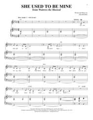 She Used To Be Mine (from Waitress The Musical) Sheet Music by Sara Bareilles