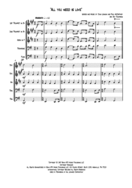 The Beatles: All you Need is Love - brass quintet Sheet Music by The Beatles