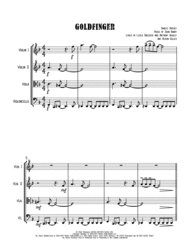 Goldfinger - String Quartet Sheet Music by Shirley Bassey