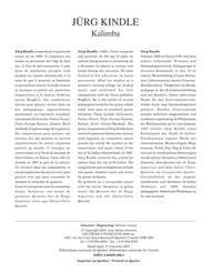Kalimba Sheet Music by Jurg Kindle