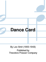 Dance Card Sheet Music by Leo Smit