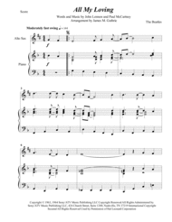 The Beatles: All My Loving for Alto Sax & Piano Sheet Music by The Beatles
