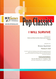 I Will Survive - Gloria Gaynor - Ballad & Disco - Brass Quintet Sheet Music by Gloria Gaynor