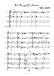 For The Love Of A Princess from Braveheart (For Strings Quartet) Sheet Music by James Horner