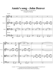 Annie's Song - John Denver (arranged for String Quartet) Sheet Music by John Denver