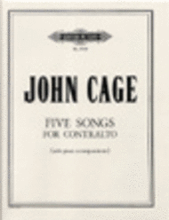 Five Songs for Contralto Sheet Music by John Cage