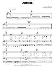 Zombie Sheet Music by The Cranberries