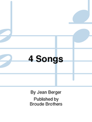 Four Songs Sheet Music by Jean Berger
