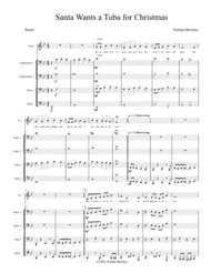 Santa Wants A Tuba For Christmas - Tuba/Euphonium Quartet Sheet Music by Norlan Bewley