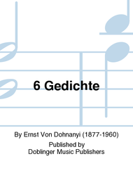 6 Gedichte Sheet Music by Ernst Von Dohnanyi