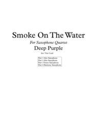 Smoke On The Water. For Saxophone Quartet Sheet Music by Deep Purple