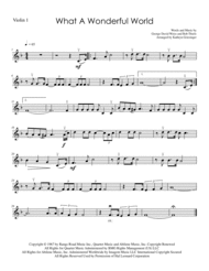 What A Wonderful World - String Quartet Sheet Music by Louis Armstrong