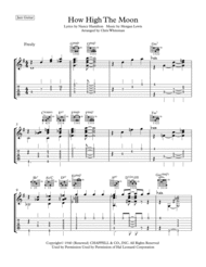 How High The Moon - Jazz Guitar Chord Melody Sheet Music by Morgan Lewis & Nancy Hamilton