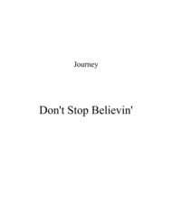 Don't Stop Believin' STRING QUARTET (for string quartet) Sheet Music by Journey