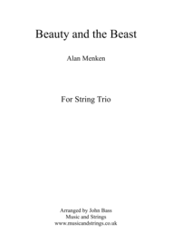 Beauty And The Beast by Alan Menken arranged for String Trio (Violin