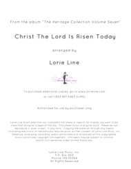 Christ The Lord Is Risen Today Sheet Music by Lyra Davidica