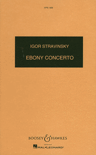 Ebony Concerto Sheet Music by Igor Stravinsky