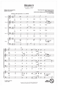 Adoramus Te Sheet Music by Giovanni Pierluigi da Palestrina