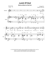 Lamb Of God (Duet for Soprano and Alto Solo) Sheet Music by Twila Paris