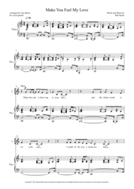 Make You Feel My Love (2-part duet) Sheet Music by Adele