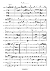 The Entertainer for Cello Quartet Sheet Music by Scott Joplin