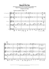 Beyond The Sea for Brass Quintet Sheet Music by Bobby Darin
