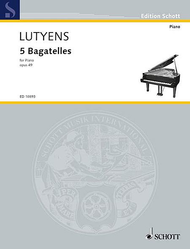 5 Bagatelles op. 49 Sheet Music by Elisabeth Lutyens