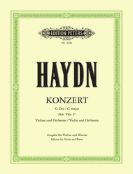 Violin Concerto In G Major Sheet Music by Franz Joseph Haydn