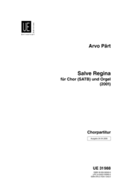 Salve Regina Sheet Music by Arvo Part