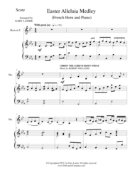 EASTER ALLELUIA MEDLEY (Duet  French Horn/Piano) Score and HornPart Sheet Music by ROBERT WILLIAMS